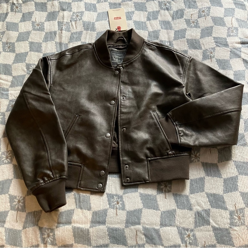 Levi’s Cropped Varsity Bomber Jacket